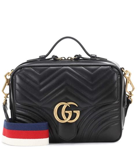 gucci marmont camera bag strap length|Gucci quilted zip camera bag.